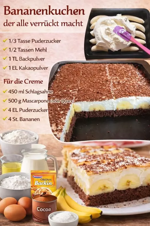 Bananenkuchen mit Mascarpone: Ein unwiderstehliches Rezept