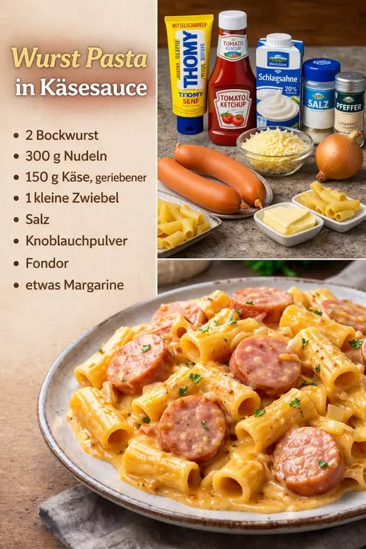 Wurstnudeln in cremiger Käsesauce: Ein schnelles und leckeres Gericht für jeden Tag