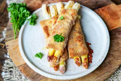 Knuspriges Spargel-Cordon-Bleu aus der Heißluftfritteuse: Einfach, fettarm und köstlich