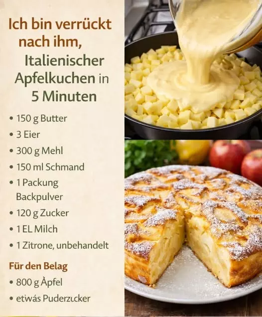 Verführerischer Italienischer Apfelkuchen: Ein Rezept für Genießer