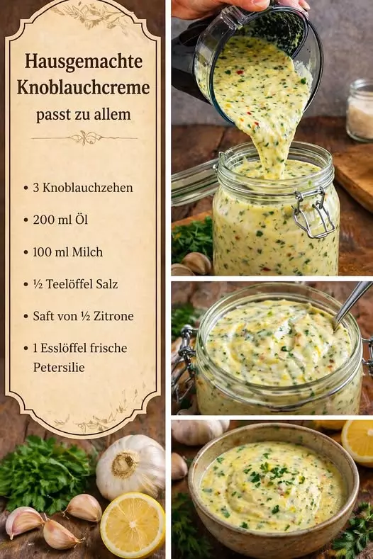 Hausgemachte Knoblauchcreme: Einfach und Lecker
