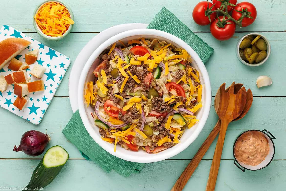 Big Mac Salat – Der gesunde Fast-Food-Genuss für zu Hause