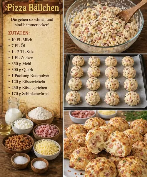 Köstliche Quark-Pizzabällchen: Ein einfaches und unwiderstehliches Rezept