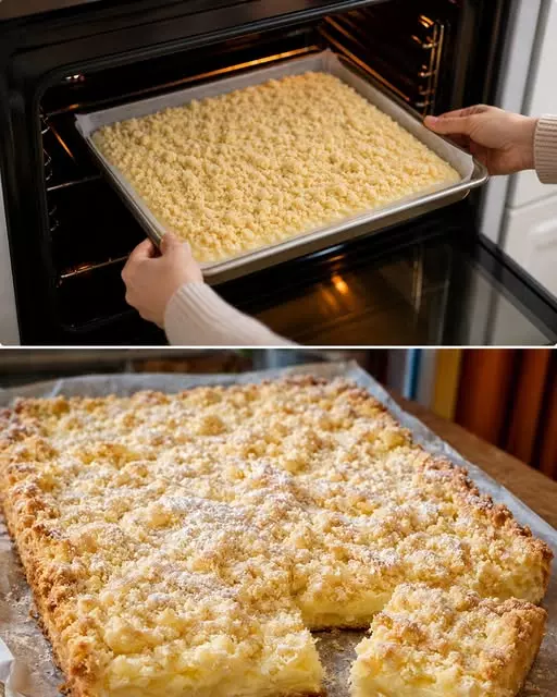 Schneller Vanillepudding-Streuselkuchen vom Blech: Ein Genuss in Rekordzeit