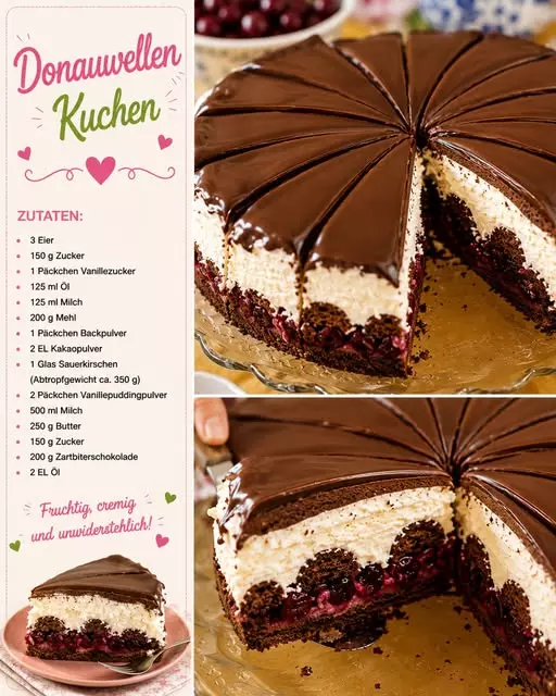 Donauwellen-Kuchen: Ein Klassiker neu interpretiert