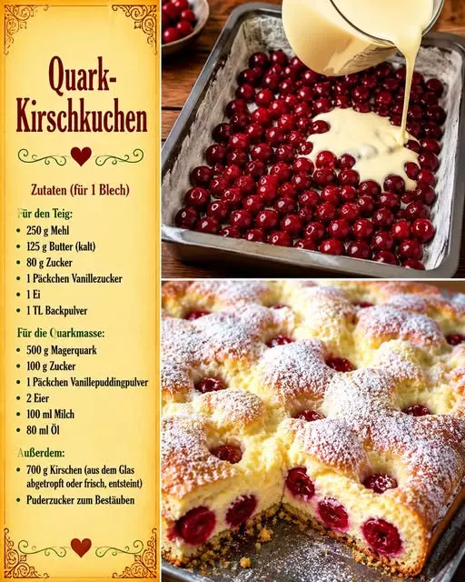 Kirsch-Quark-Kuchen: Ein schnelles Rezept für jede Gelegenheit