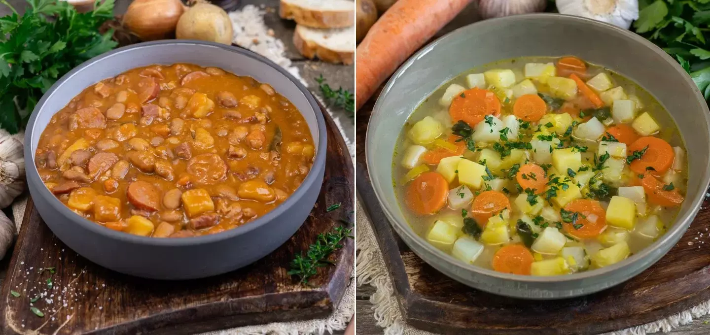Suppenwelt: Eine Erkundung der Vielfalt von Cremesuppen, Eintöpfen und kalten Kreationen