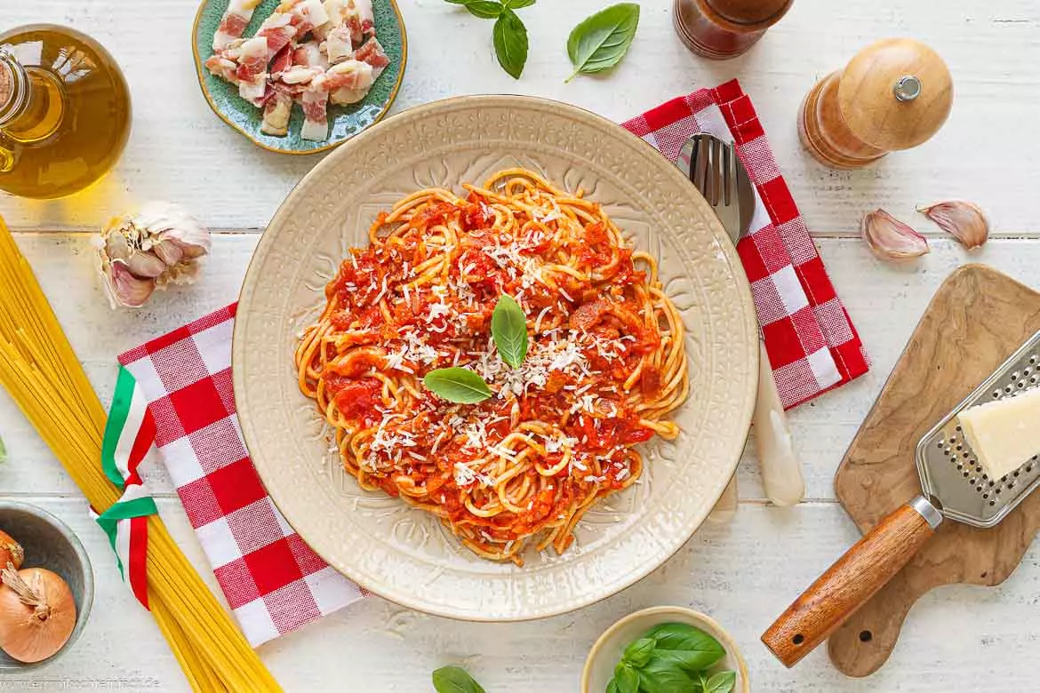 Amatriciana-Nudeln: Ein authentisches römisches Rezept