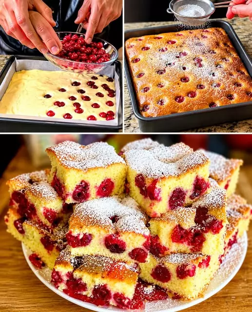 Blitzschneller Kirschkuchen vom Blech: In nur 3 Minuten zubereitet!