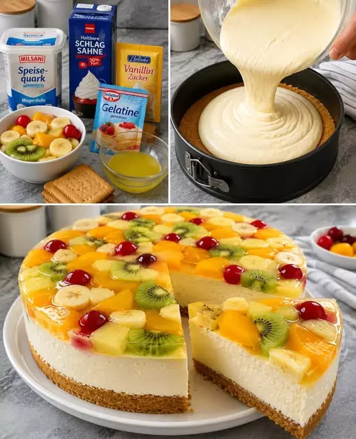 Fruchtige Quarktorte ohne Backen: Ein schnelles und einfaches Rezept