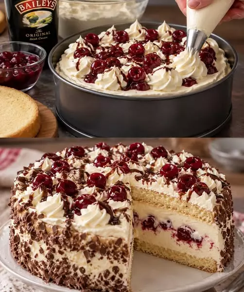 Baileys-Mascarpone-Kirschkuchen: Ein festlicher Genuss