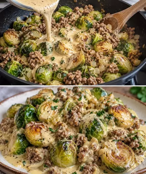 Rosenkohl-Hackfleisch-Pfanne in Sahnesauce: Ein Rezept für Feinschmecker