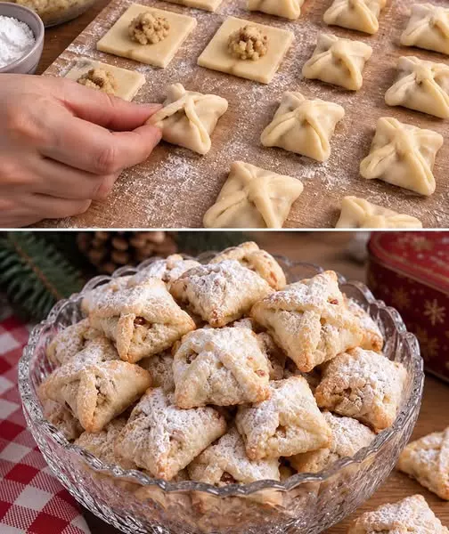 Nusskissen: Zarte Weihnachtsplätzchen mit Haselnussfüllung