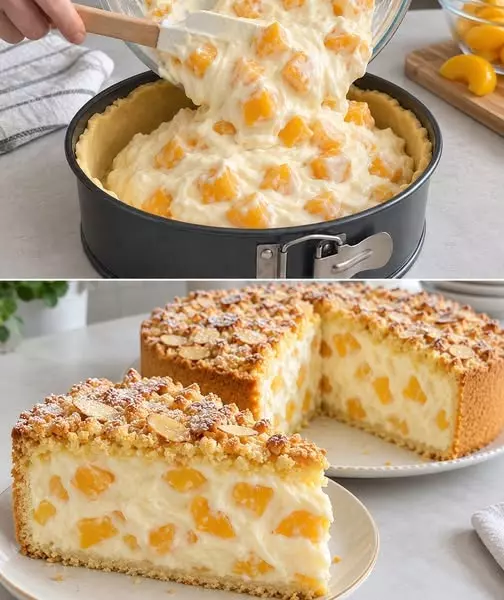 Blitzschneller Pfirsich-Schmandkuchen: Ein Rezept für Eilige