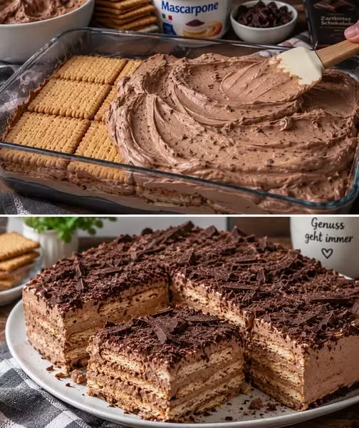 Schokoladen-Mascarpone-Kuchen: Ein himmlischer Genuss ohne Backen
