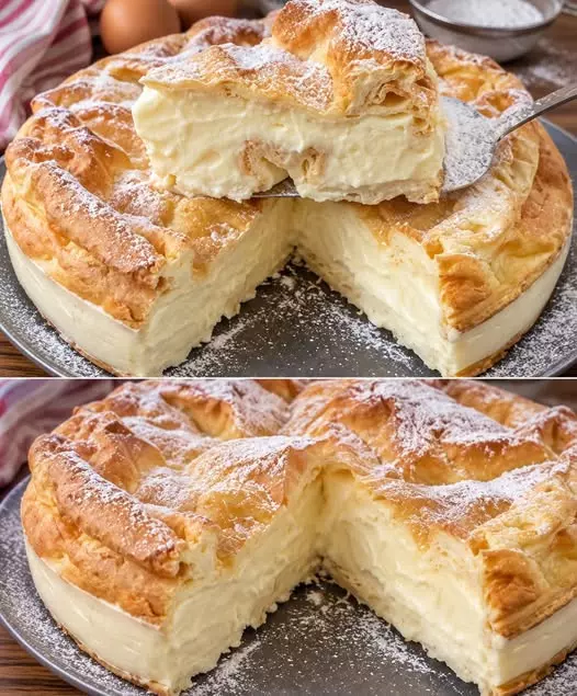 Himmlischer Windbeutelkuchen mit samtiger Vanillecreme
