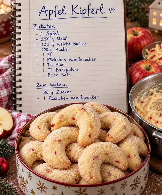 Rezept für zarte Apfel-Kipferl