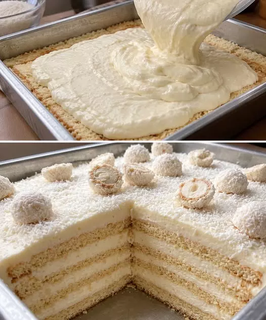 Raffaelo-Kuchen blitzschnell zubereitet